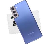 SHLOK Coperchio della batteria originale Samsung per Samsung Galaxy S21 (G991B) viola con panno di pulizia per schermo