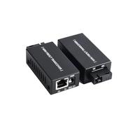 SHMKBDPF 1 coppia di mini convertitori multimediali in fibra Gigabit 100/1000 Mbps SC a switch RJ45 da 20 km con adattatore di alimentazione(US Power)