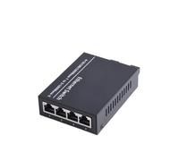 SHMKBDPF 1 x Switch convertitore multimediale in fibra Gigabit monomodale da 2 fibre a 4 porte RJ45 UPC/APC SC(1Pcs 1000M Converter)