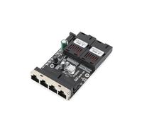 SHMKBDPF Convertitore multimediale in fibra ottica da 100 M con 4 connettori RJ45 a 2 SC A+B, porte 1310 nm/1550 nm, PCBA, 20 km