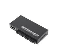 SHMKBDPF Convertitore multimediale in fibra ottica da 1000M, 4 porte SC a 2 porte RJ45 Gigabit 2A+2B, 1310nm/1550nm, 20 km