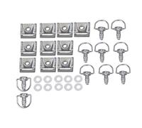 SHMT 10 set di chiusure a sgancio rapido per carenatura a un quarto di giro Bulloni ad anello a D Bulloni perni clip per 15 mm, cromo
