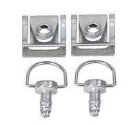 SHMT Chiusure a sgancio rapido da 15 mm cromate 1/4 di giro Bulloni ad anello a D per carenatura, 2 set