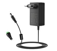 SHNITPWR Alimentatore di rete da 24 V, AC/DC 100-240 V fino a 24 V, 2 A, alimentatore universale con spina EU 5,5 x 2,5 mm, trasformatore per strisce LED, hub USB, router esterno