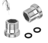 ShnminEU 2 Pezzi Adattatore per Rubinetto in Ottone da M18 a M22 NPT Filettatura Maschio da M18 a M22 Filettatura Maschio Connettore Aeratore per Lavello Aeratore da Cucina Filtro Acqua