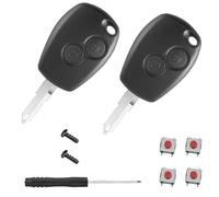 ShnminEU 2 Pezzi Guscio Ricambio per Chiave compatibile con Renault Dacia Duster Logan Lodgy Sandero, Cover Scocca Telecomando a 2 Tasti con Lama, Telecomando Ricambio Chiave