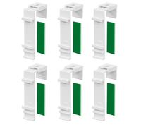 ShnminEU Set di 6 Supporti a morsetto lungo per tende a rullo doppie Klemmfix DuoRollo da serrare e incollare senza forare Ideali come accessori o ricambi per fissare su finestre e ante in PVC o legno