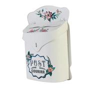 Shntig Cassetta postale da esterno in ferro battuto vintage, grande capacità, resistente alle intemperie, con serratura per montaggio a parete, decorazione da giardino e patio, stile antico sicuro