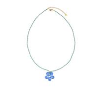 Shntig Collana creativa colorata con fiore in acrilico intrecciato, catena per il collo alla moda e comoda collana con ciondolo leggero, One Size, come descritto, come descritto