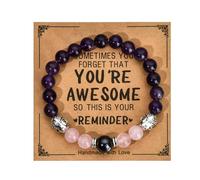 Shntig Composizione ibrida moderna, design elegante con biglietto allegato per regali personalizzati. Robusto unisex per attività attive, Rosa Giada Viola Qua, taglia unica