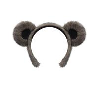 Shntig Costumi da orso Orecchie Fascia Coda corta Code in pelliccia sintetica Fasce per orecchie animali Costumi per costumi cosplay Halloween Natale