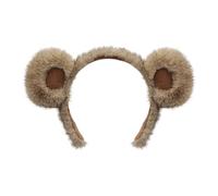 Shntig Costumi da orso Orecchie Fascia Coda corta Code in pelliccia sintetica Fasce per orecchie animali Costumi per costumi cosplay Halloween Natale