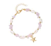Shntig Delicato braccialetto perline, elegante e confortevole, struttura in lega gioielli da polso per cercatori gioielli individualisti, stelle marine, fascino da spiaggia