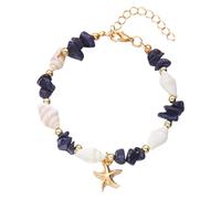 Shntig Delicato braccialetto perline, elegante e confortevole, struttura in lega gioielli da polso per cercatori gioielli individualisti, stelle marine, fascino da spiaggia