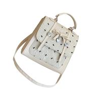 Shntig Elegante due modi portano la piccola progettazione ergonomica del dettaglio del pizzo della borsa a tracolla per uso quotidiano, bianco