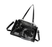 Shntig Itabag Borsa a tracolla Borsa a tracolla multiuso Messenger Borse a tracolla Anime Display Harajukus Borsa a tracolla Borsa Regali Messaggeri Trasparente, Nero