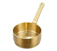 Shntig Pentola in acciaio inox da 100 ml con manico ergonomico per il latte in metallo per riscaldare e sciogliere il cibo trattato tazza antiruggine