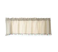 Shntig Tenda corta con nappe colorate per decorazioni domestiche semi velata finestra drappeggio mantovana pannello facile installazione asta tasca separatore tenda