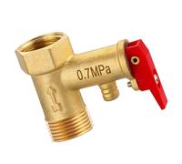 Shntig Valvole Rilascio della Pressione Sicurezza in Ottone Limitatore Pressione Regolabile con Funzione Controllo per scaldacqua elettrici Sicurezza del Boiler Elettrico