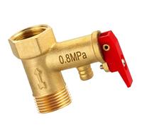Shntig Valvole Rilascio della Pressione Sicurezza in Ottone Limitatore Pressione Regolabile con Funzione Controllo per scaldacqua elettrici Sicurezza del Boiler Elettrico