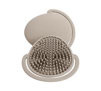 Shnuggle Spazzola con cappuccio a culla | Spazzola e pettine in silicone super morbido | Trattamento delicato per neonati | Accessorio per bagnetto e shampoo | Tortora