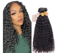 Shoaiye #1B fasci naturali di capelli umani neri onde d'acqua tessere 3 fasci totale 300g 100% vergine non trattati Remy doppia trama estensione dei capelli umani 32 pollici