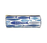 Shoal of Fish - Astuccio in pelle stampata per matite, matite, cosmetici, cosmetici, ufficio, per uomini e donne, Branco di Pesci, Taglia unica