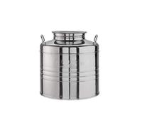 SHOBI Contenitore Bidone Fusto Olio Acciaio con Rubinetto Inox con Guarnizione per Il Tappo Made in Italy (1, 3 Litri)