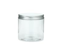 SHOBI Contenitori Alimentari in Polietilene con Coperchio in Alluminio, Barattoli in Plastica Ricaricabili Ermetici per Alimenti con Tappi a Vite (6, 250 ml)