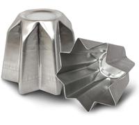 SHOBI Stampo Pandoro in Alluminio - Forma Stellata, Ideale per Dolci Natalizi e Lievitati Artigianali (1, 1 Kg)