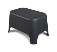 SHOBI Tavolino Contenitore in Resina da Esterno | Tavolino Portaoggetti in Resina per Giardino (1, Tavolino Nero)