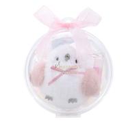 SHOBIDO - Long Tailed Tit Lip Balm With Pink Plush Keychain 1 set