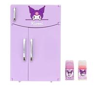 SHOBIDO - Sanrio Kuromi Refrigerator Shaped Case & Lip Balm Set 3 pcs