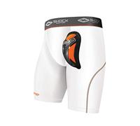 Shock Doctor Compression with Ultra Carbon Flex Cup, Pantaloncini Ragazzi, White, L