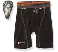 Shock Doctor - Maglietta Aircore della coppa pantaloncini a compressione, Uomo, 235-BK-M, Nero , M