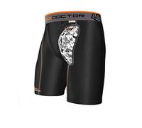 Shock Doctor - Maglietta Aircore morbido Cup pantaloncini a compressione, Uomo, Aircore, Black, L