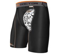 Shock Doctor - Maglietta Aircore morbido Cup pantaloncini a compressione, Uomo, Aircore, Black, XL