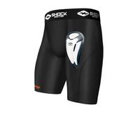 Shock Doctor Men's Core Compression Pantaloncini con Bio Flex Cup-Black, Small