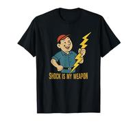 Shock Is My Weapon Funny Electrician Dad Humor Maglietta