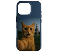 Shocked Cat Selfie Alien on the Back Funny for Boys Girls Custodia per iPhone 16 Pro