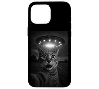 Shocked Cat Selfie Alien UFO Encounter for Teens Boys Girls Custodia per iPhone 16 Pro Max
