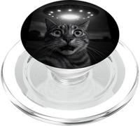 Shocked Cat Selfie Alien UFO Encounter for Teens Boys Girls PopSockets PopGrip per MagSafe