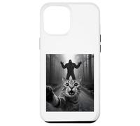 Shocked Tabby Cat Selfie with Bigfoot Funny for Kids Teens Custodia per iPhone 12 Pro Max