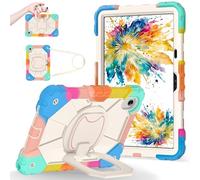 Shockproof Case for Lenovo Idea Tab 11 Inch 2025 (TB-336ZU/TB-336FU), Heavy-Duty Protective Cover with Rotating Kickstand, Foldable Handle, Shoulder Strap, Pen Holder(Blue C)