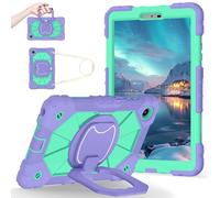 Shockproof Case for Lenovo Tab One 8.7 inch 2025 / Tab K9 (TB305FU), Heavy-Duty Protective Cover with Rotating Kickstand, Foldable Handle, Shoulder Strap, Pen Holder(Mor)