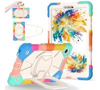 Shockproof Case for Lenovo Tab One 8.7 inch 2025 / Tab K9 (TB305FU), Heavy-Duty Protective Cover with Rotating Kickstand, Foldable Handle, Shoulder Strap, Pen Holder(Blue C)