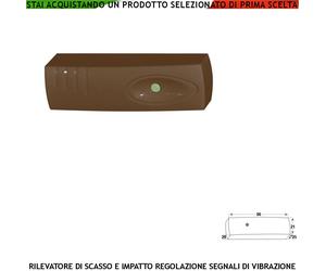 SHOCKSENSOR X ANTIFURTO 1 SENSORE IMPATTO SCASSO MARRONE ALLARME INFERRIATE PORT