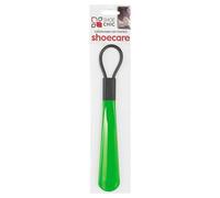 Shoe Chic Calzascarpe con manico 27 cm - Shoehorn lungo in Plastica Resistente con Gancio per appendere - Accessorio calzature per uomo, donna e anziani - Colore Verde, 1 PZ