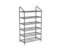 Shoe Rack 6 Tier Multipurpose Shoe Rack Stand or Standing Tier Storage Organizer for Living Room, Cloakroom and Hallway, 50 x 26 x 92 cm Space-Saving Shoe Rack (colore: bianco)