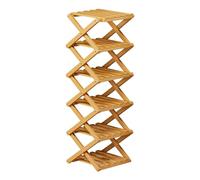 Shoe Rack Organizer, 6-Tier Foldable Corner Storage, Standing Shoe Shelf No Assembly Required for Boots, Sneakers, High Heels, Slippers, Entryway, Closet, Home, Living Room, Bedroom, and Bathroom